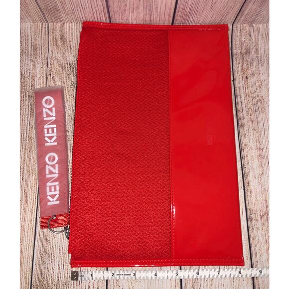 Kenzo Perfumes Red Zippered Cosmetic Pouch Bag Rare New - Picture 4 of 7